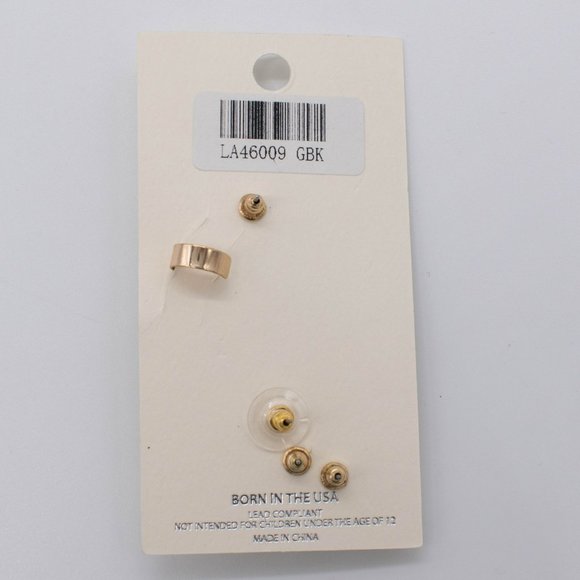 Mia Studio Ear Cuff Stud Earrings - Picture 2 of 3